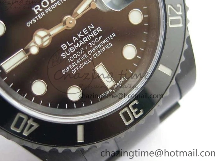 AAA Replica Watches Blaken Edition V6F WrinkleFree 1:1 Best Date W Submariner A 904L 2879 PVD 0121